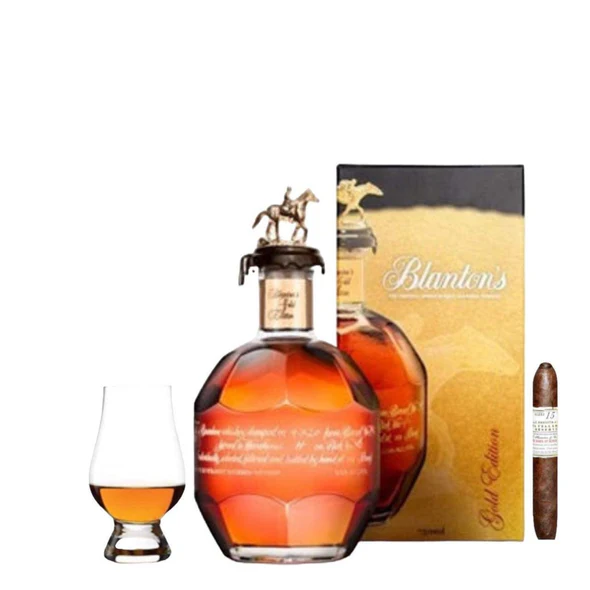 Gift Set Bundle Blantons Gold Edition Glencairn Cigar