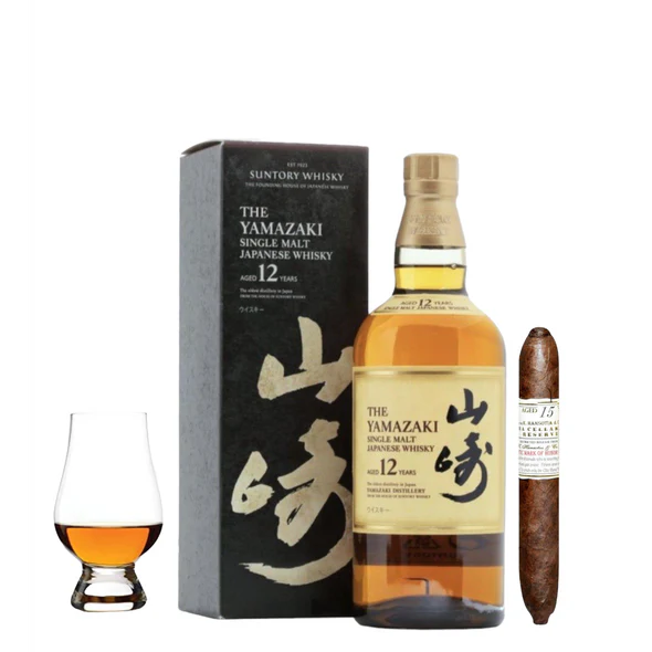 Gift Set Bundle Yamazaki 12 Year Cigar Glencairn
